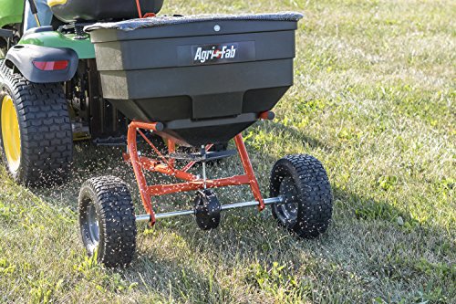 Agri-Fab Tow Behind ATV/UTV Broadcast Spreader for Seed, Fertilizer, Salt and Ice Melt, 185 lb Capacity with 12 Ft Spread Width - style: 185 lb. Direct Rod Control Tow-Behind ATV/UTV Spreader