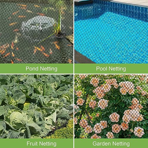 Pond Netting 15 x 20FT, Heavy Duty Pond Netting for Koi Ponds Fine Mesh Net - size: 15x20FT