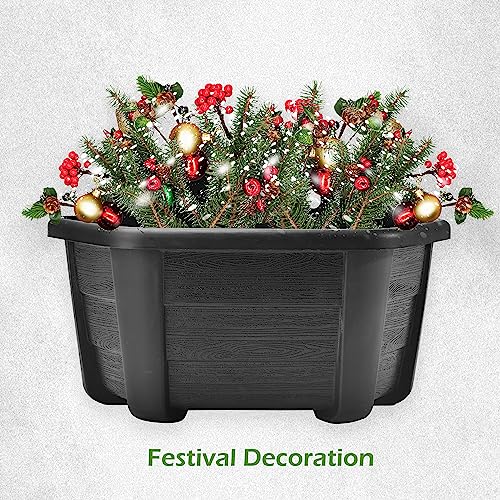 ORIMERC 9.8 Inches Self Watering Wall Planters for Indoor Plants, Railing Planters Balcony Planters Wall Hanging Planters, Lightweight, Dark Coffee (Pack of 8) - color: Dark Coffee