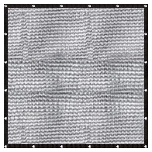 Cool Area 60-70% Mesh Tarp Shade Screen with Grommets, 8x8ft, Black - size: 0 8'X0 8'