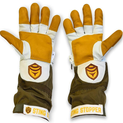 Sting Stopper Heavy Duty Beekeeping Gloves, Olive Green, Large - color: Olive Green, size: Large