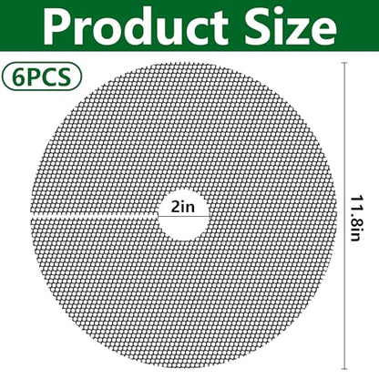 Adnee 6 Pcs Plant Pot Grids, 12" Cuttable Round Planter Pots Soil Guard - color: 6 Pcs 11.8" Round