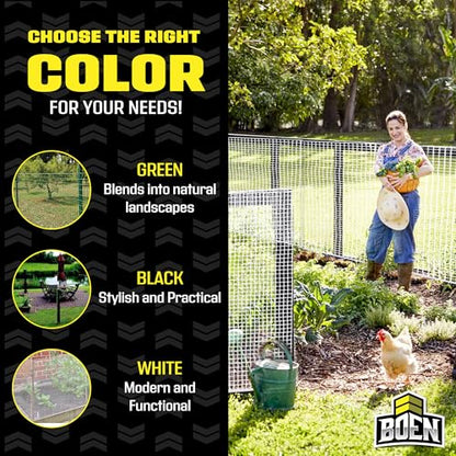 Plastic Garden Fence 4'x100' White, Mesh Roll for Dog Deer Rabbit Barrier - color: White, size: 4' x 100'
