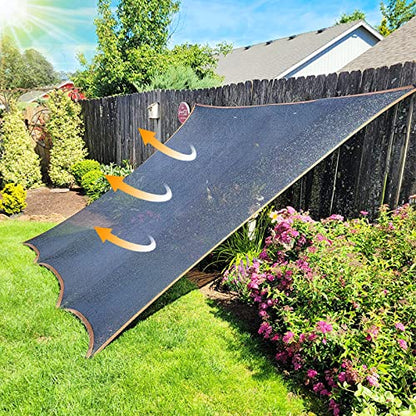 Shade Cloth - for Plants Greenhouse, 70% Sunblock Shade Sails -for Outdoor Garden Pergola Patio Lawn, Sun Protection Neting Cover for Kennel Chicken Coop Easier to Hang Plant Cover - size: 8'x12'