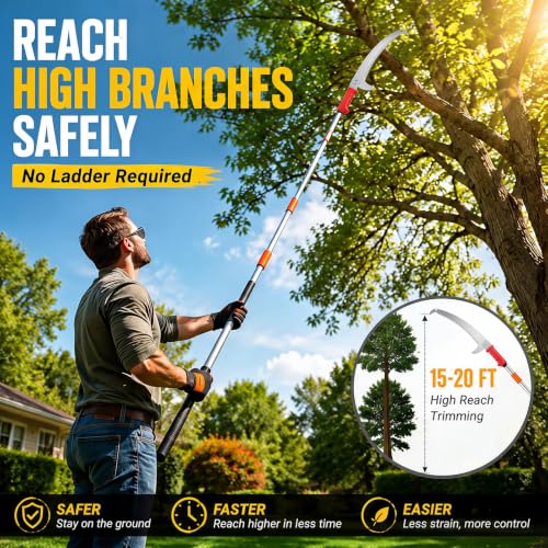 Chumia 21 Inch Curved Blade Pruning Saw, Tree Trimming Hand Saw for Yard