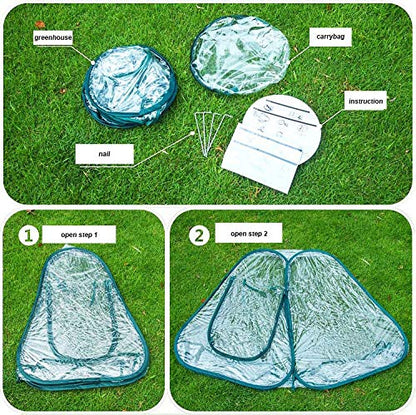 porayhut Pop Up Greenhouse Cover Flower House Mini Gardening Plant Flower Sunshine Room Room,Backyard PVC Greenhouse Cover for Cold Frost Protector Gardening Plants - style: 1 Pcs Pear Shape Plant Cover