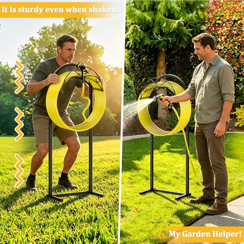 Garden Hose Holder Stand with Pattern Heavy Duty Freestanding Holds