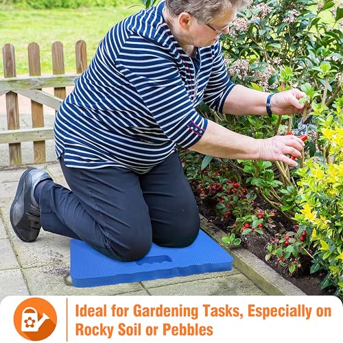 Gardzen 3-Pack Garden Kneeling Pad, EVA Foam Kneeler Pad for Gardening, Baby Bath, Yoga, Pilates, Exercise, 18" x 11" x 1", Blue - size: 18"x11"x1" - 3 Pack