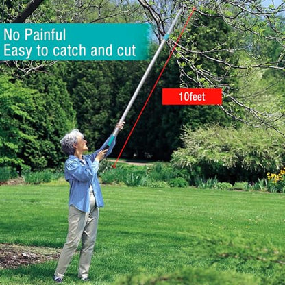 Altdorff Tree Pruner Extendable, Tree Trimmers Long Handle Pruner, Extra Length to 10ft, Telescopic Pole Pruner with Rotate Head, Smooth Clean Cut, Ideal For Removing High Branches and Fruit Picking