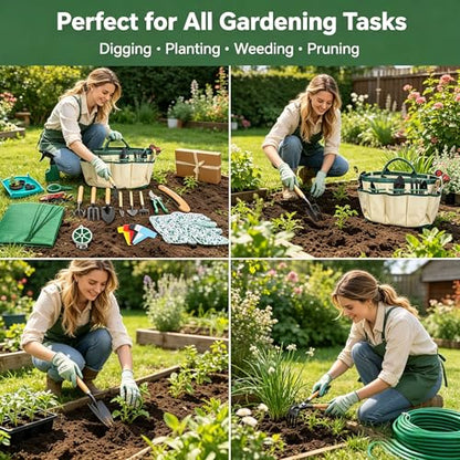 Vegetable Garden Accessories, 34-Piece Stainless Steel Garden Tool Set