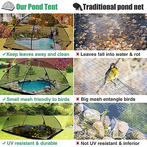 Alphatool 13 x 17 Ft Pond Netting for Koi Ponds - size: 13 x 17 Ft