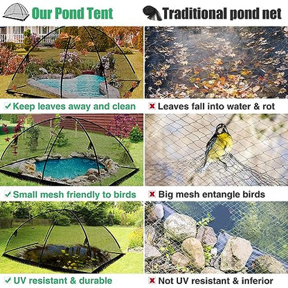Alphatool 13 x 17 Ft Pond Netting for Koi Ponds - size: 13 x 17 Ft