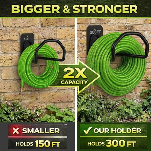 Garden Hose Holder Hose Hanger Wall Mount Water Hose Holders for Outside - color: 1pc Large Hose Holder 300ft