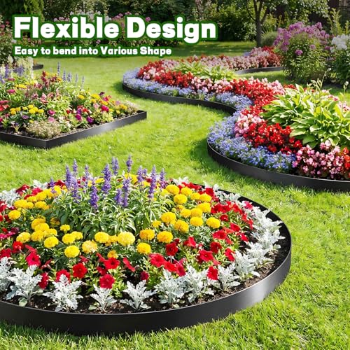 Mars Villa Landscape Edging, 2 Inch Tall 40FT Garden Edging Border Kit - size: 2IN x 40FT