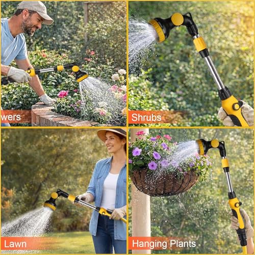 Watering Wand Extended, Telescoping Watering Lance to 26-33 Inch, Made of Aluminum Alloy Tube, Lightweight & Easy to Use in Garden, Farm or Backyard. - size: 26-33inch