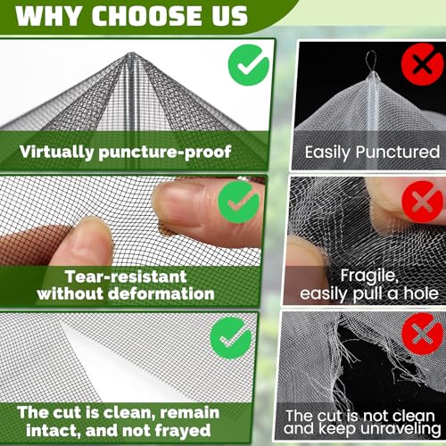 Stronger Garden Mesh Netting, 10 x 12 FT Ultra Fine Nano PP Plant Covers, Small Animals Bird Net Barrier Screen for Vegetables Plants Fruits Flowers Protection, Shading Rate 33% - size: 10 x 12 FT