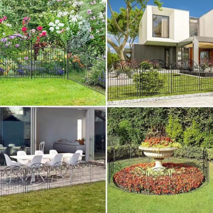 Getlay Tall Garden Fence with Gate, 40 Inch(H) 20 Panels Total Length 43.7 Ft, Dog Fencing Outdoor for Yard, Dog Digging Fence Barrier, Decorative Fence for Garden│Patented - size: 40''(H)-20panels-43.7ft(L)