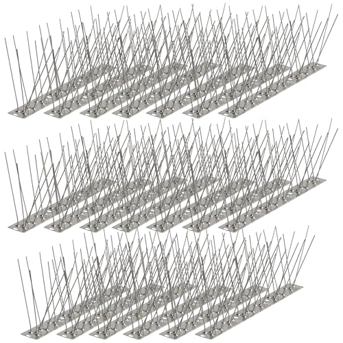 Bird Spikes 16.4FT, 304 Stainless Steel Bird Deterrents Spikes for Outside to Keep Birds Away Bird Scare Devices Outdoor 20Pcs - size: 16.4Feet