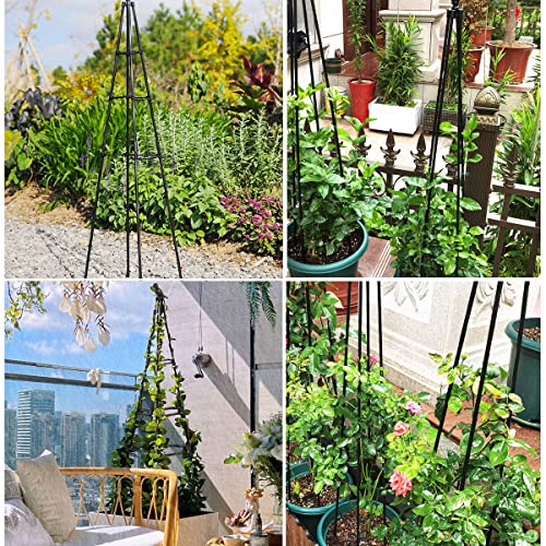 Garden Trellis, 47" Plant Trellis Support Plant Stand for Climbing Plants Outdoor and Indoor Trellis, Potted Plants Flowers Vegetables and Vines, Tomato Cage Tower - 2 Pack