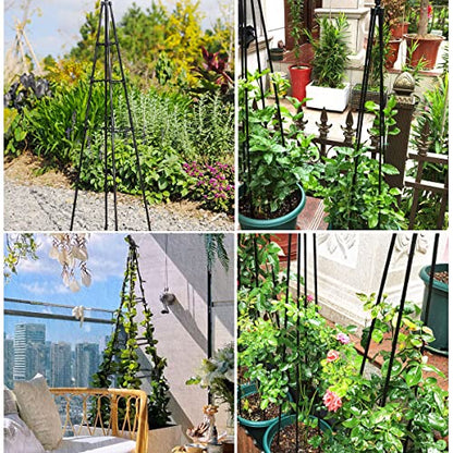 Garden Trellis, 47" Plant Trellis Support Plant Stand for Climbing Plants Outdoor and Indoor Trellis, Potted Plants Flowers Vegetables and Vines, Tomato Cage Tower - 2 Pack
