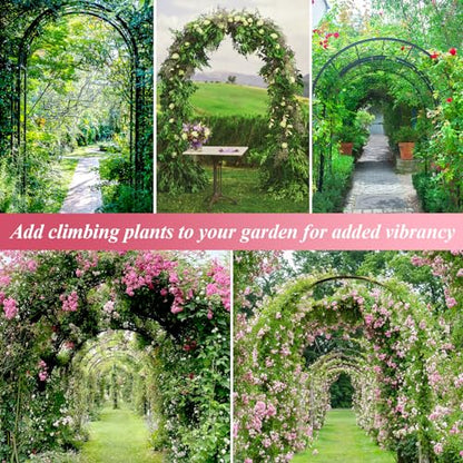 Thickened Tube Garden Arch Trellis - Metal Garden Arbor for Climbing Plants