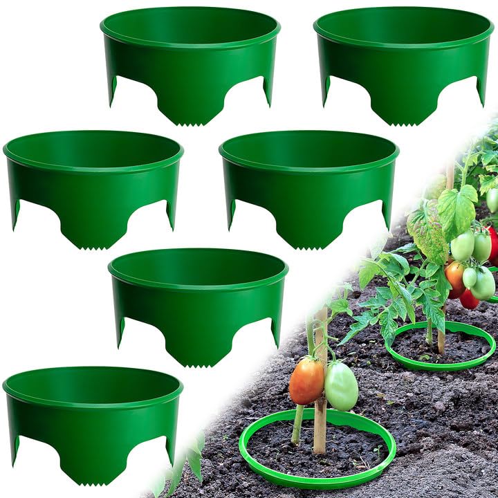 6 Pcs 10" Planting Grow Rings, Planting Rings for Vegetables Herbs Flowers - color: 10 Inch