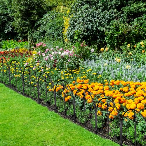 Decorative Garden Fence 25 Pack, Total 22in(H) x 27ft(L) - size: 22in x 27ft