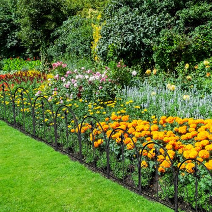 Decorative Garden Fence 25 Pack, Total 22in(H) x 27ft(L) - size: 22in x 27ft