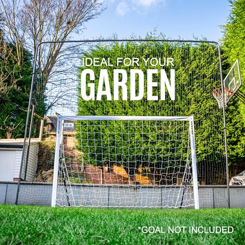 QuickPlay 12ft Soccer Barrier Net System - Ball Stop Backstop Netting - size: 36x12'