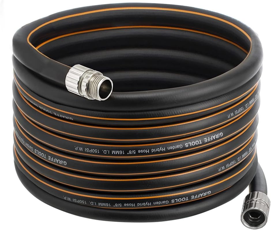 Giraffe Tools Garden Hose 5/8", 50ft Lightweight Hybrid Hose - size: 50ft Male to Female Hose
