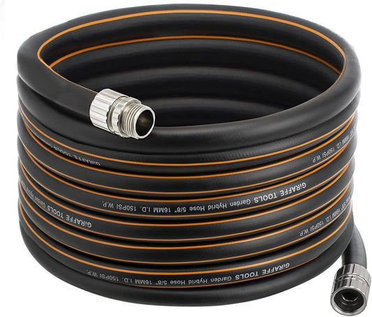 Giraffe Tools Garden Hose 5/8", 50ft Lightweight Hybrid Hose - size: 50ft Male to Female Hose