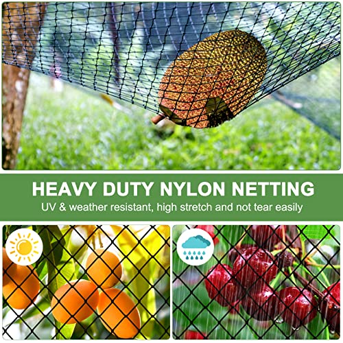 Bird Netting 50'x50' Heavy Duty Nylon Net with 2" Mesh, Chicken Netting - size: 2", 50' x 50'
