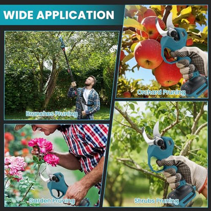 2-in-1 Cordless Pole Pruning Shears for Makita 18V Battery (No Battery) - style: 2 in 1 Blue for Makita 18V