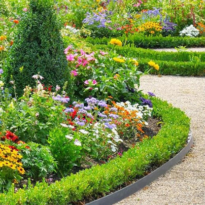 Landscape Edging 66FT,Garden Borders Edging【4IN Hight】 with 60 Spikes（Grey） - color: Gray, size: 4IN×66FT