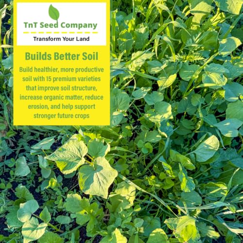 2.5 lb All Purpose Garden Cover Crop Seed Mix for Planting - 15 Seed Blend for Raised Beds & Gardens - Improves Soil & Organic Matter - Easy to Grow - size: 2.5 LBS = 1,500–1,875 sq ft