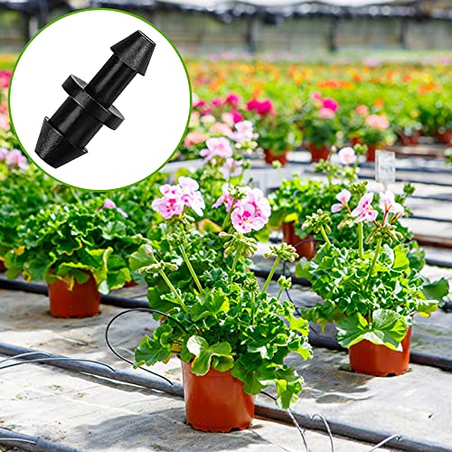 JAYEE 50 Pieces 1/4" Drip Tubing Fittings End Plug, 1/4 Inch Drip Irrigation Barbed End Closure for Home Garden Sprinkler Systems - size: 50P-End Plug
