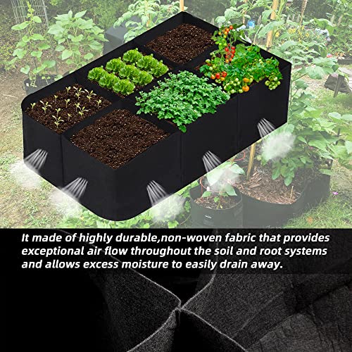 CJGQ Fabric Raised Garden Bed 4x2x1ft Garden Grow Bed Bags for Growing Herbs, Flowers and Vegetables 55 Gallon - size: 4ft*2ft*1ft-1 Pack