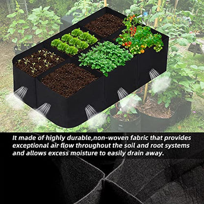 CJGQ Fabric Raised Garden Bed 4x2x1ft Garden Grow Bed Bags for Growing Herbs, Flowers and Vegetables 55 Gallon - size: 4ft*2ft*1ft-1 Pack