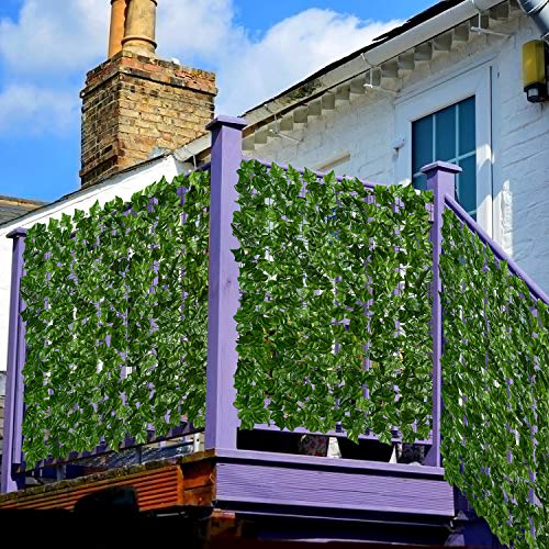 DearHouse Artificial Faux Ivy Hedge Privacy Fence Wall Screen, Leaf and Vine Decoration for Outdoor Garden Home Decor, (157.5 * 59inch) - size: 157.5*59inch