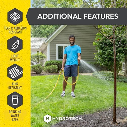 HydroTech FLATJACKET Lightweight Garden Hose 5/8 in x 100 ft, Yellow - size: 100 Feet