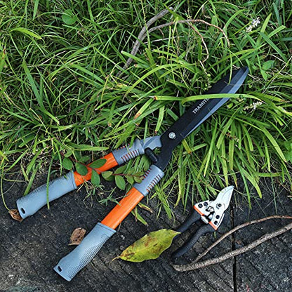 Garden Hedge Shears. Hedge Clippers & Shears SET with Super Pruning Shears. Heavy Duty Garden Clippers for Shaping Bushes Nicely. Hedge Scissors & Shears made with Durable Carbon Steel.