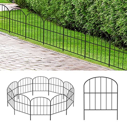Decorative Garden Fence 29ft (L) x 16.5in (H) Fencing Dog Animal Barrier - size: 29' (L)