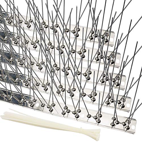 Bird Spikes, 11 Feet, Stainless Steel, 10pcs - size: 10.8Feet(10pcs)