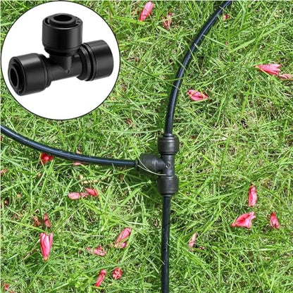 15Pack Quick Connect 1/4" Drip Irrigation Tee Connectors - size: 15PCS irrigation accessories