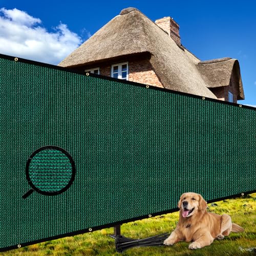 Shade&Beyond 3'x3'Customized Fence Privacy Screen 98% Blockage Heavy Duty 220 GSM Fencing Mesh Shade Net Cover for Wall Garden Backyard Outdoor Home Decoration, Customizable Dark Green - color: Dark Green, size: 3'x3'Customized