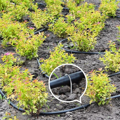 Tandefio 200 Pack 6 Inch Drip Irrigation Tubing Stakes Garden Pins