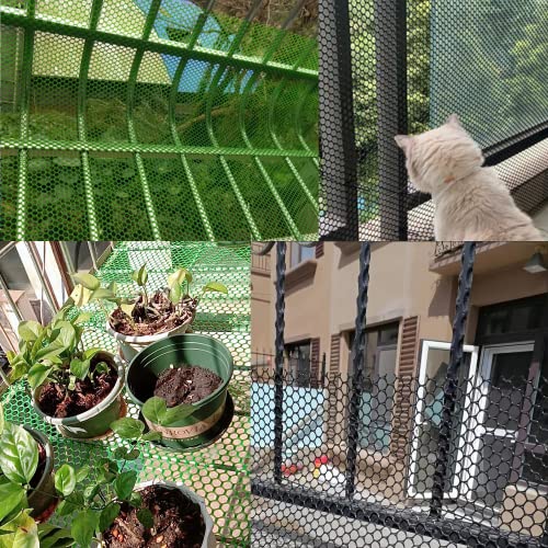 Upgraded Heavy Duty Plastic Chicken Wire Green Zip Ties Poultry Fence - color: Green