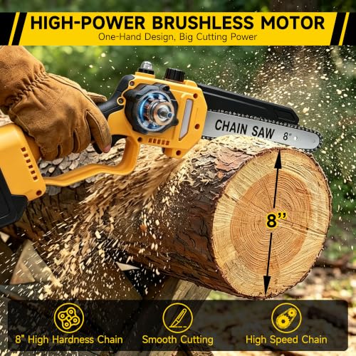 8-in-1 Cordless Pole Chainsaw, Hedge Trimmer, SK5 Pruning Shears Combo