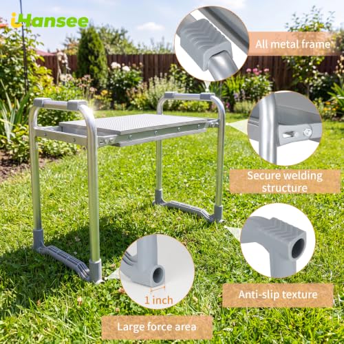 Garden Kneeler and Seat Heavy Duty, Kneeling Bench for Gardening - color: Brown-modle B