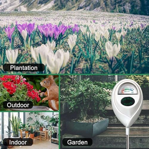 2 Pcs Green Soil Moisture Meter, Plant Water Meter, Moisture Meter for Plants, Soil MoistureTester, Soil Water Gauge for Plants, Plant Moisture Monitor No Battery Needed (White 2 Pcs) - color: White 2 Pcs